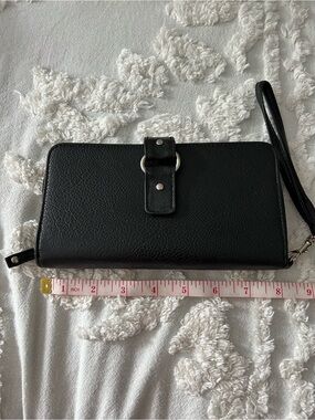 Black Wristlet Wallet with Strap